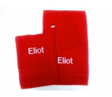 2-delige handdoekenset + washandje Clarysse rood